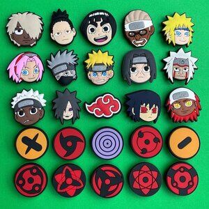 Naruto Crocs Shoe Charms Set of 25 Anime - jibbitz Charms